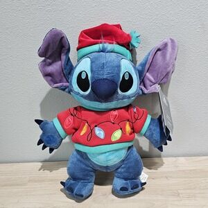 Disney Lilo & Stitch Plush Holiday Christmas Light Up Stuffed 15" Tags Video